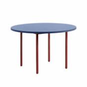Table ronde Two-Colour / Ø 120 cm - MDF Valchromat® - Hay bleu en bois