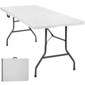 Tectake - Table de camping Pliable 183 x 76 x 74 cm - blanc