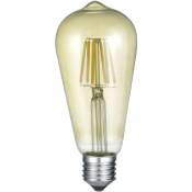 Trio - Ampoule longue led E27 Déco filament 420 lm 6W jaune