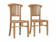 Vidaxl chaises de jardin 2 pcs bois de teck solide 49433