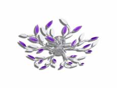Vidaxl plafonnier avec bras en acrylique violet et blanc 5ampoules e14 241477