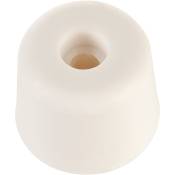 Butoir rond caoutchouc blanc plein - Ø 30 x 25 mm