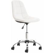 Chaise de bureau ergonomique pivotante + roues assises de différentes couleurs colore : Blanc