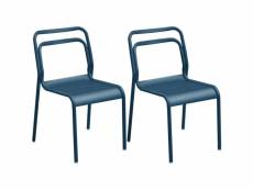 Chaises en aluminium eos (lot de 2) bleu