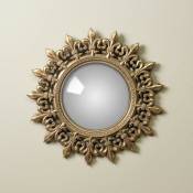 Chehoma - Miroir convexe soleil antique 35cm - Doré
