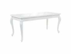 Eugène - table à manger haussmannienne néo baroque blanc brillant - 179x89x81 cm 246958
