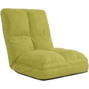 Fauteuil de sol HHG 914, fauteuil-lit pliable Fauteuil fonctionnel, fonction sommeil pliable cadre acier velours vert - green