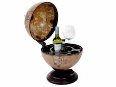 Globe terrestre, bar de table hwc-t873, minibar pour 3 bouteilles