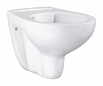 GROHE cuvette WC suspendue Bau ceramic, sans bride sans rebord, cuvette avec fixation rapide, volume de chasse 3/6 L, porcelaine vitrifiée, finition b