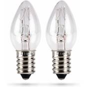 Groofoo - Lot de 2 Ampoules 7W E14 - Ampoule 7w pour Veilleuse, Lampe en Cristal de sel, Lampe en Pierre de sel, lampe de sel, machine à coudre,