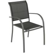 Hesperide - Fauteuil Piazza Anthracite Graphite - Anthracite