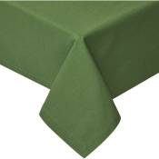 HOMESCAPES Nappe de table en coton unie Vert, 178 x
