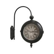 Horloge de Gare en métal marron 57 x 47 x 10.5 cm