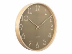 Horloge ronde en mdf sencillo 40 cm vert mousse