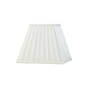 Inspired Lighting - Inspired Diyas - Leela - Abat-jour carré en tissu plissé blanc 138, 250 mm x 206 mm