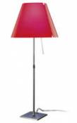 Lampe de table Costanza / H 76 à 110 cm - Luceplan rouge en plastique
