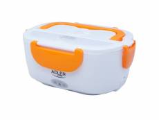 Lunchbox électrique adler ad 4474 orange, boite à repas chauffante 1,1 litre + cuillère