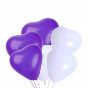 NUOLUX 50pcs 10 Inch Coeur Latex Balloons Party Balloons