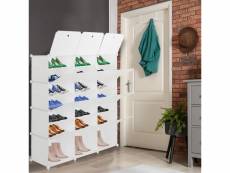 Organisateur d'étagère à chaussures portable à 7 niveaux, 42 paires, 21 grilles, support d'armoire de rangement pour étagère de tour extensible Talkea