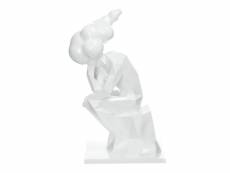 Paris prix - statue design "sculpture kenya" 47cm blanc