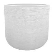 Plastique - Pot rond 40 cm GraphitUp - 32,5 l - Blanc