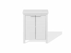 Rebecca mobili armoire de salle de bains moderne à 2 portes et 2 étagères, en bois blanc, peu encombrante RE6684