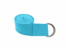 Sangle, ceinture de yoga 183 x 3,8 cm réglable - bleu