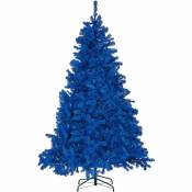 Sapin de Noël Artificiel 210 cm en pvc & Acier Bleu