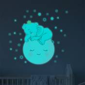 Stickers mural phosphorescents lumineux enfant 110x80cm