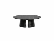 Table basse ronde bois noir - teulat cep - l 110 x