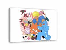Tableau sur toile, manga couleur footpath 100x70