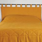 Tête de lit à pattes en 100% lin - Orange - 160 x 70 cm