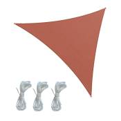 Toile d'ombrage triangulaire imperméable 5x5x5 en