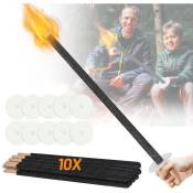 Torches à huile 10x torches temps de combustion 100
