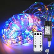 Tube lumineux LED avec télécommande Extérieur/Intérieur Tube lumineux Intérieur Chaîne lumineuse—Multicolore—10m - Multicolore