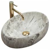 Vasque à poser REA lavabo linda stone - gris