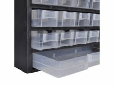 Vidaxl boîte à outils de rangement avec 41 tiroirs 2 pcs plastique 275657