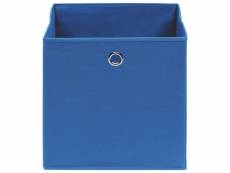 Vidaxl boîtes de rangement 10 pcs bleu 32x32x32 cm tissu 288339
