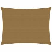 Voile d'ombrage 160 g/m² Taupe 3,5x4,5 m PEHD vidaXL