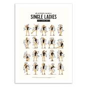 Affiche 50x70 cm - single ladies - Nour Tohme