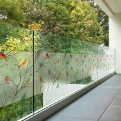 Ambiance-sticker - Film Fenêtre Anti Regard Occultant - oiseaux dans la forêt - Stickers pour Vitres & Porte de Douche - 40x200cm - multicolore