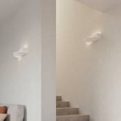Applique Murale Céramique Blanc Rectangle pour Ampoule E27 - sil