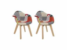 Arlequin - lot de 2 fauteuils enfant motif patchwork