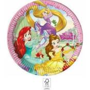 Assiettes en carton Disney Princesses - Raiponce, Belle