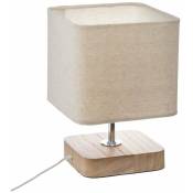 Atmosphera - Lampe de table avec abat-jour carré, 24 cm
