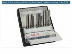 Bosch - 10 lames de scie sauteuse pour métaux robust line metal expert, emmanchement en t