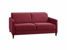 Canapé convertible express oslo tweed rouge couchage 140cm matelas 16 cm 20100850231