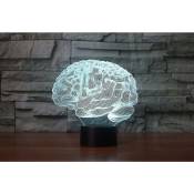 Cerveau 3d Illusion veilleuse acrylique lumière 3d