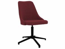 Chaise de qualité pivotante de salle à manger rouge bordeaux tissu - rouge - 56 x 51 x 94 cm