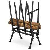 Chevalet de sciage, charge maximale 200 kg, acier robuste, hlp: 112 x 77,5 x 50 cm, pour couper le bois, noir - Relaxdays
